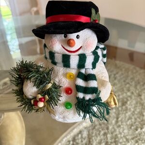 Kurt Adler Vintage Rubber Snowman Animated READ